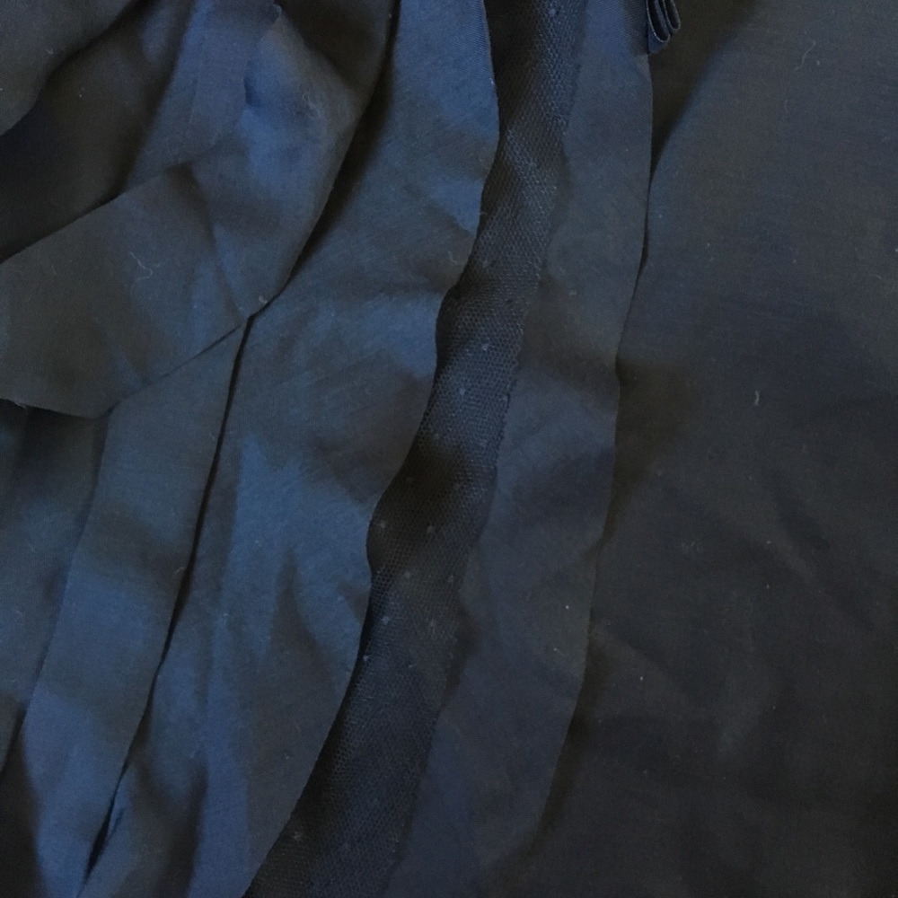 LOFT Navy Blue Ruffle Tank Blouse - Picture 4 of 6
